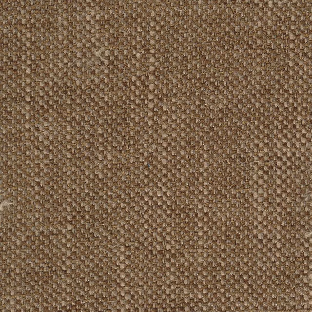 Close-up of warm hazel brown nubby woven fabric with subtle tonal flecks