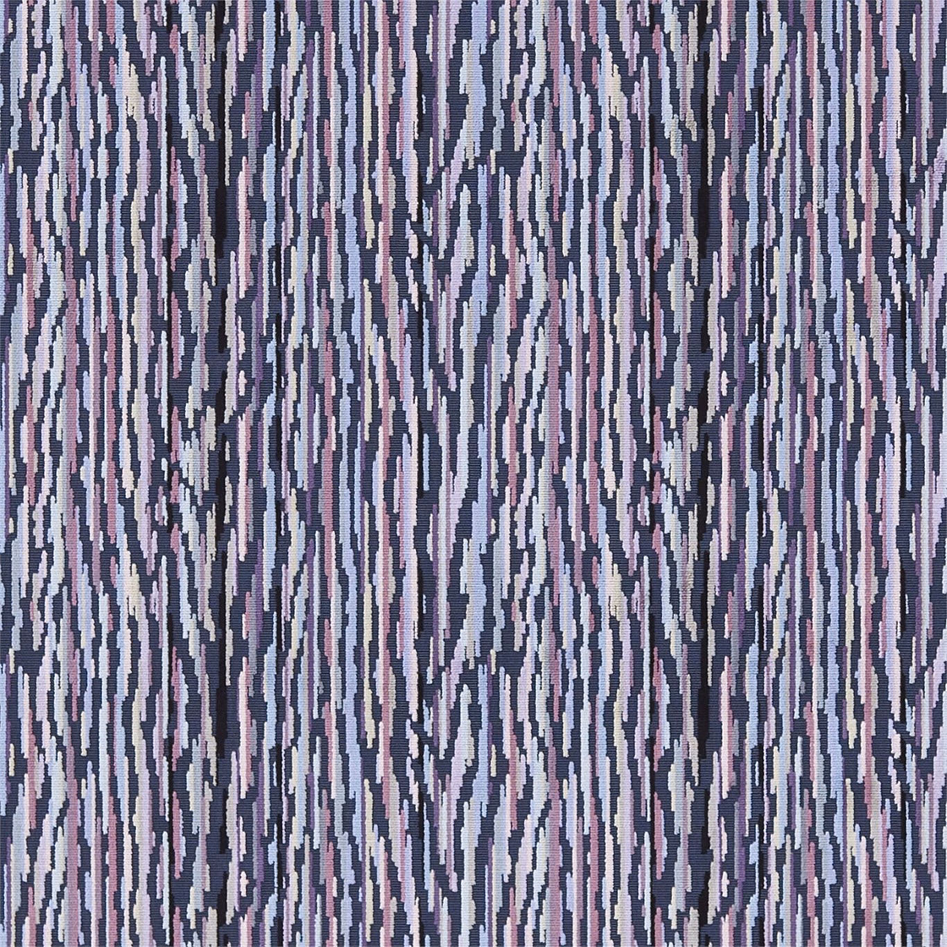 Midnight blue, heather purple and berry vertical woven streaks