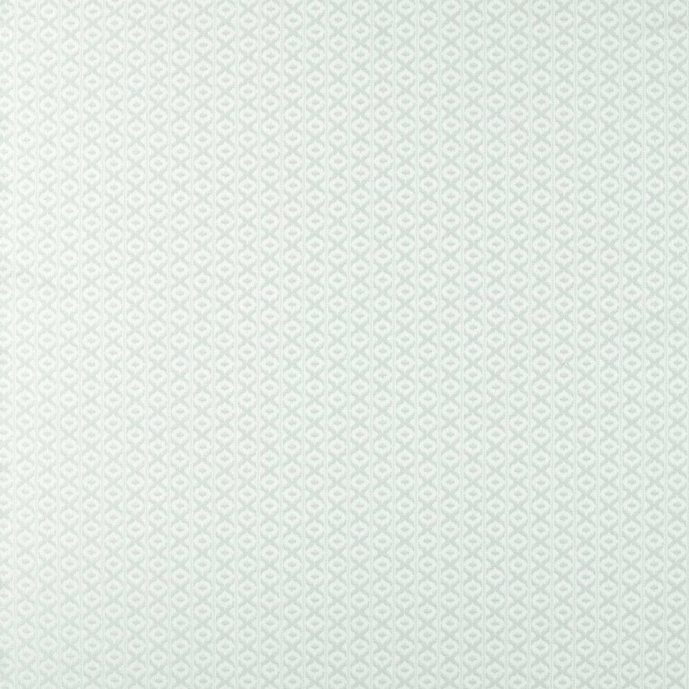 Pale seaglass aqua fabric with a fine repeating diamond and oval lattice motif