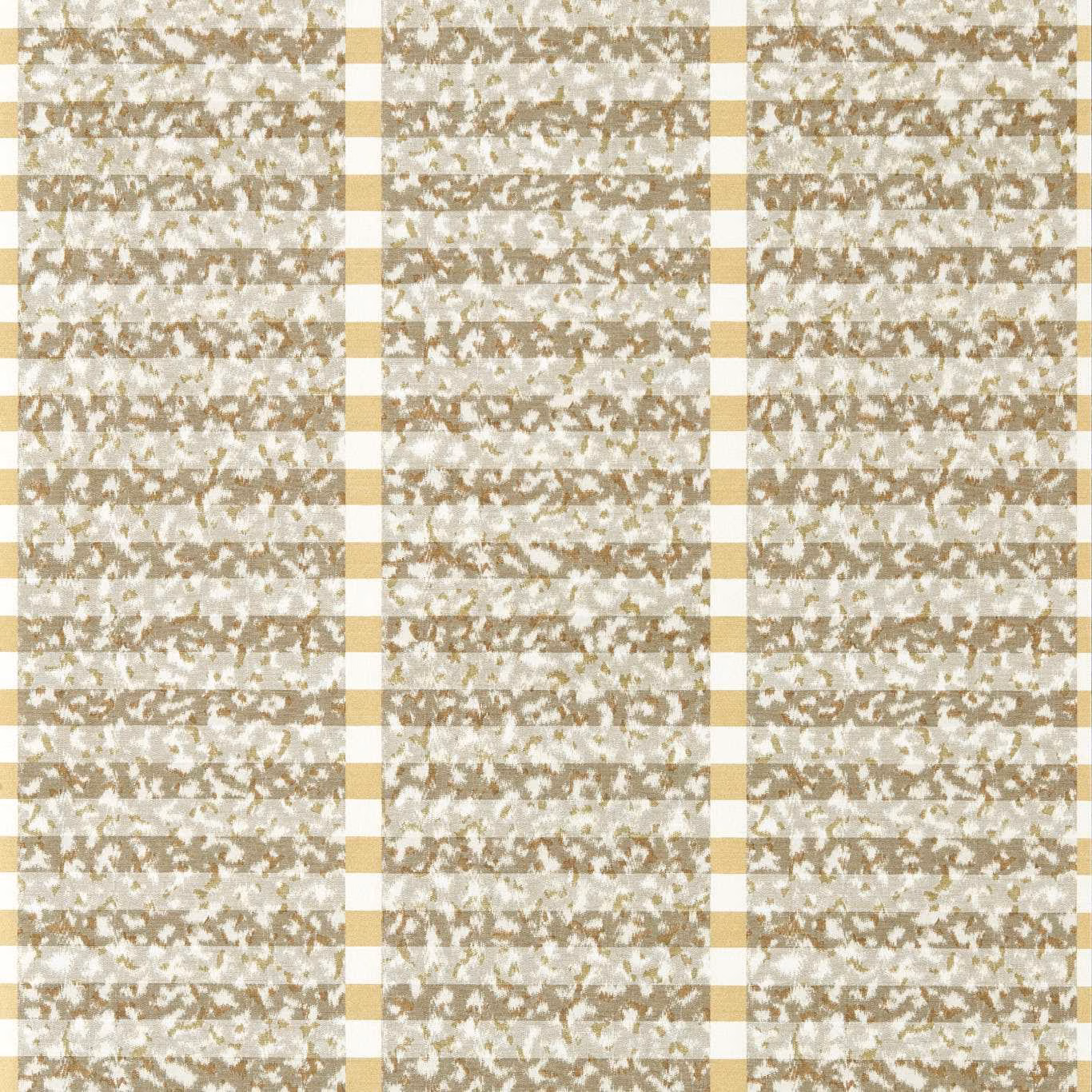 Stone and nectar striped wallpaper with distressed, foliage-like mottled marks