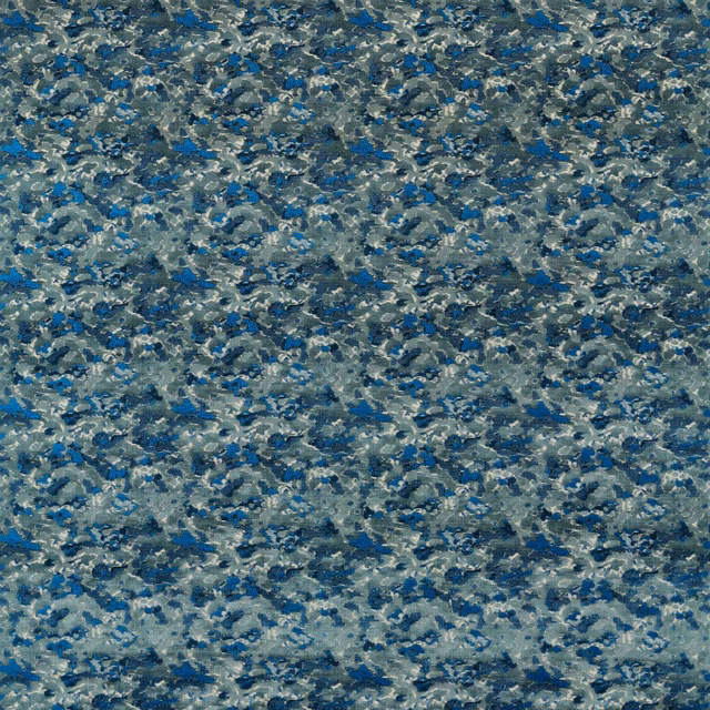 Dense mottled weave in Adriatic blue, ink, grey-green and pale flecks