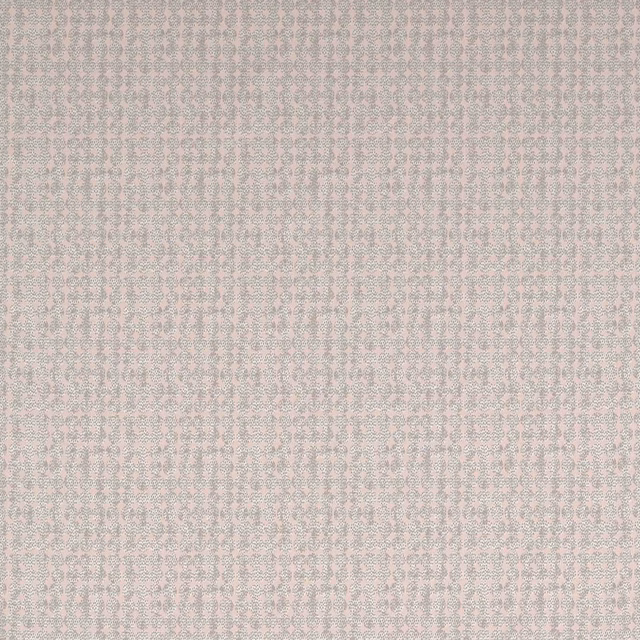 Pale blush-pink and grey woven micro-motif with a softly textured surface