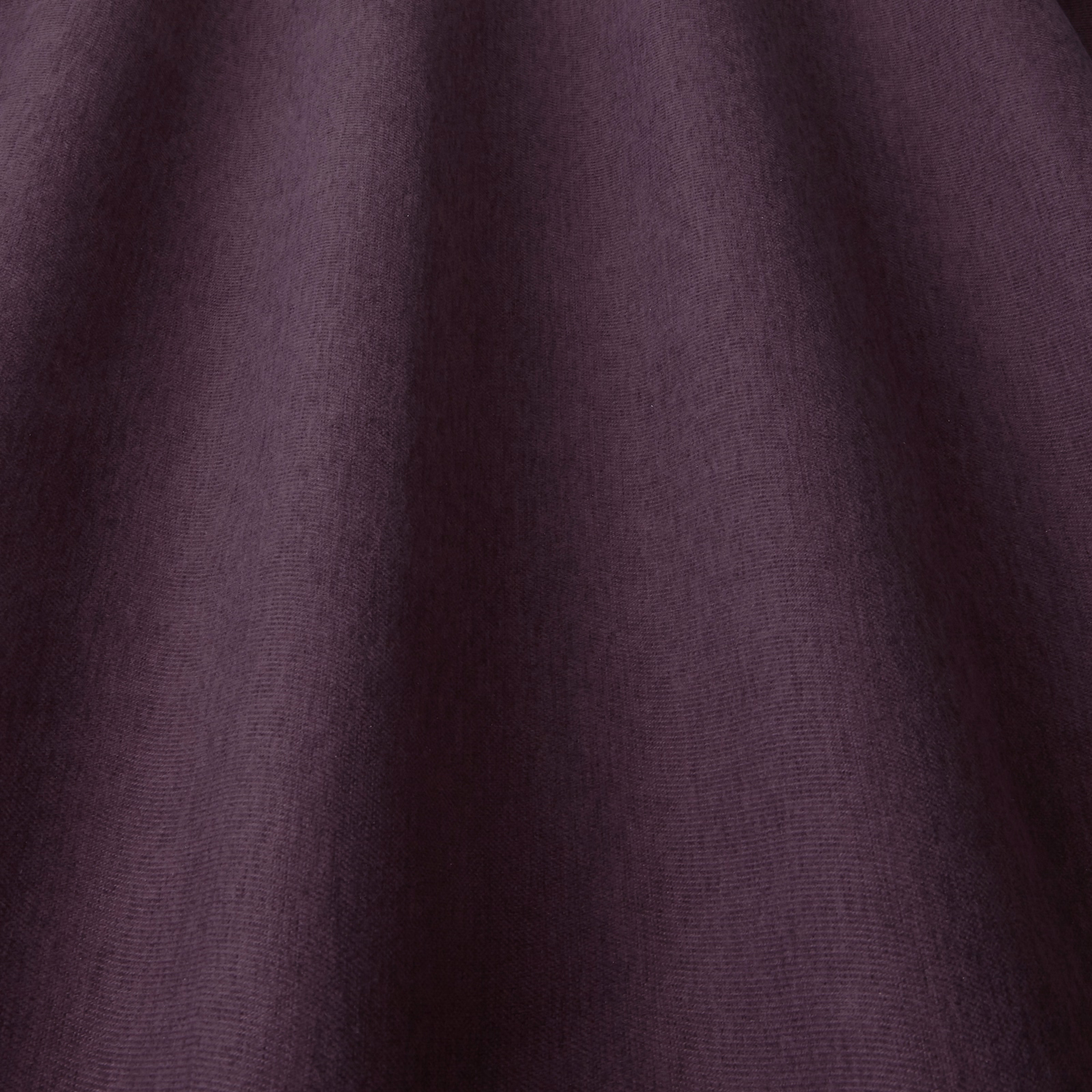 Deep plum heather plain fabric with a fine woven texture and soft folds