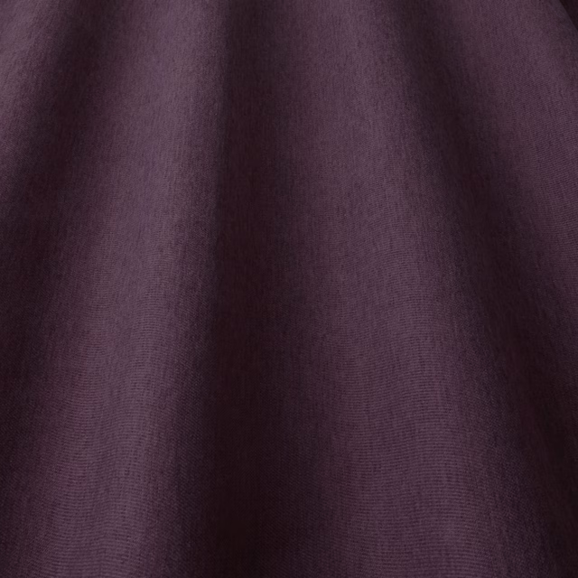 Deep plum heather plain fabric with a fine woven texture and soft folds