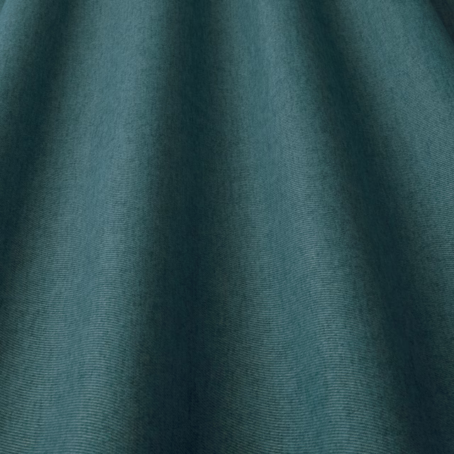 Deep muted teal woven fabric with soft shadowed folds and fine texture
