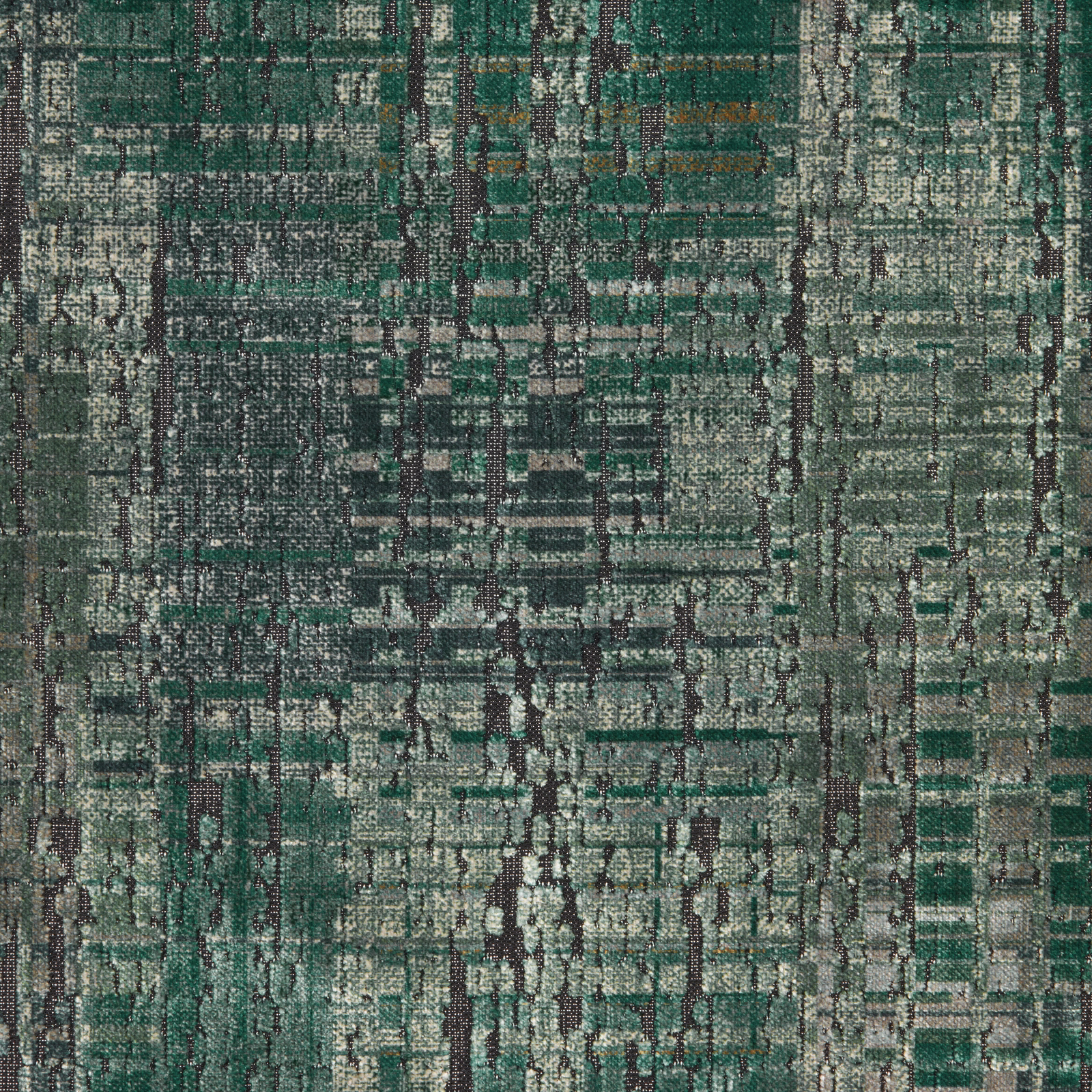 Cool teal abstract velvet with dark charcoal linear patterning