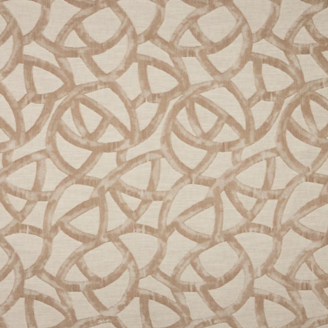Cream stone velvet with interlaced taupe loop pattern