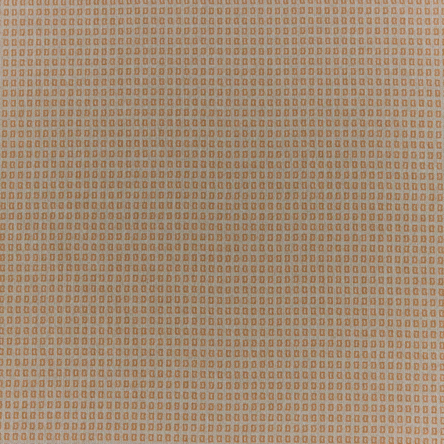 Warm terracotta geometric fabric with a tight small-scale woven grid