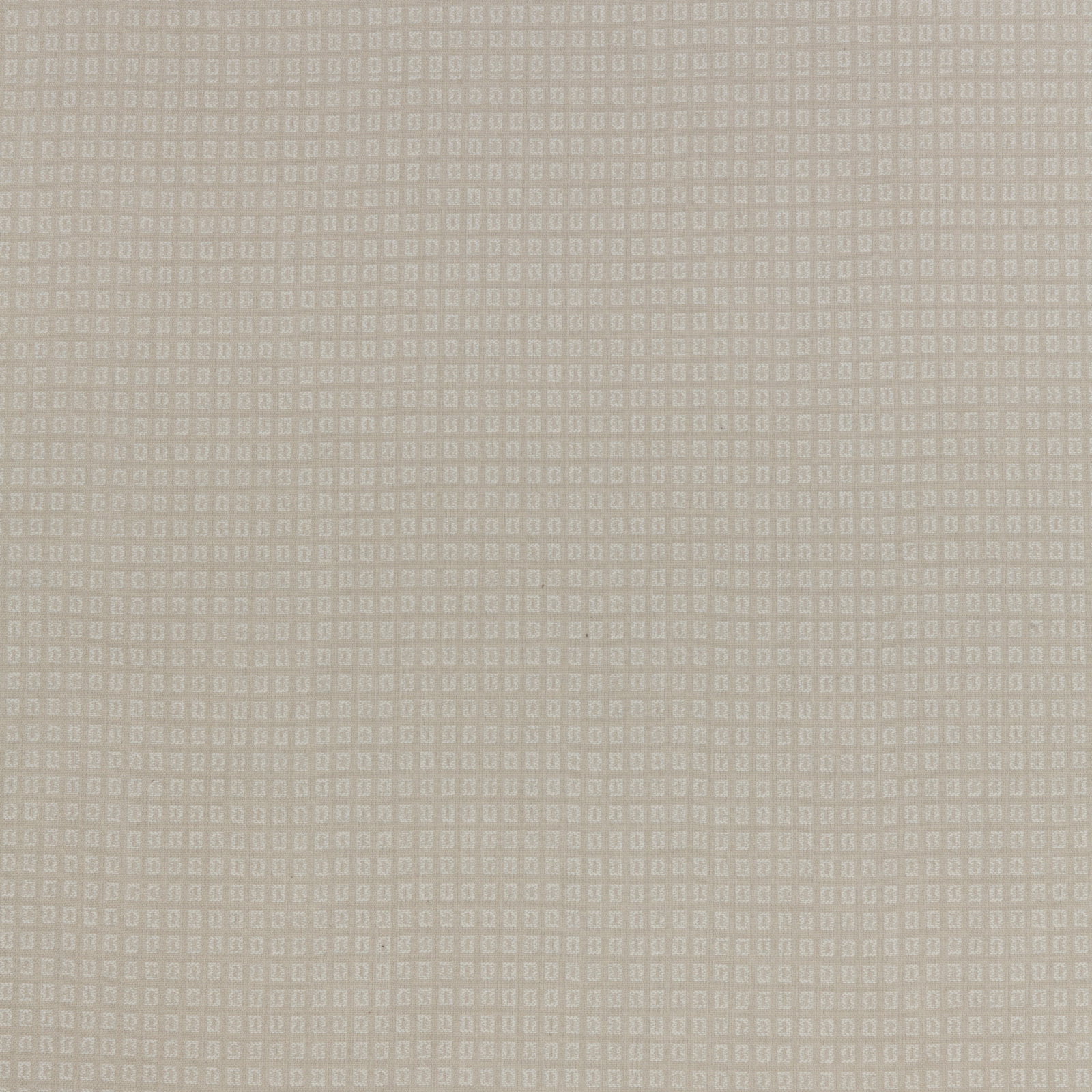 Close-up of CALI Ivory fabric showing a tiny ivory geometric weave on a soft beige ground.