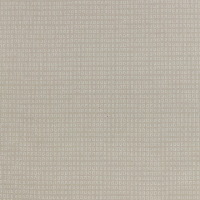 Close-up of CALI Ivory fabric showing a tiny ivory geometric weave on a soft beige ground.