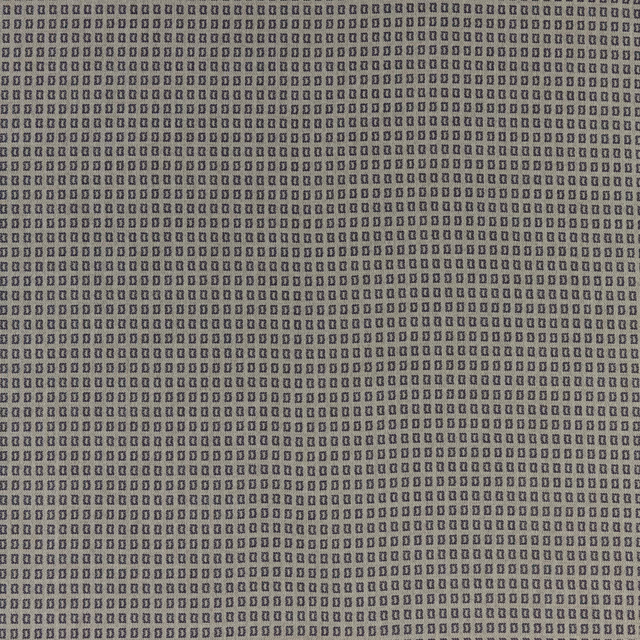 Close-up of a small navy geometric weave with a soft blue-grey ground