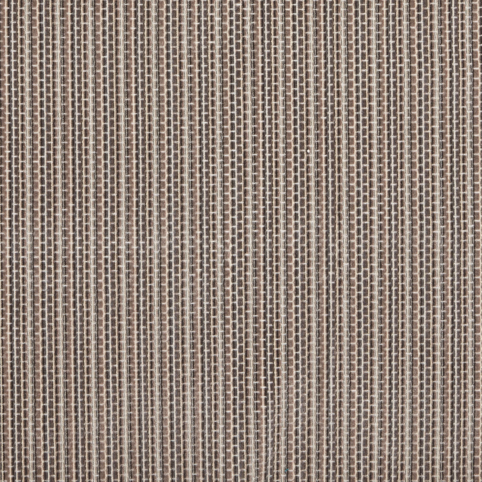 Taupe and mineral geometric woven fabric with fine vertical stripe texture