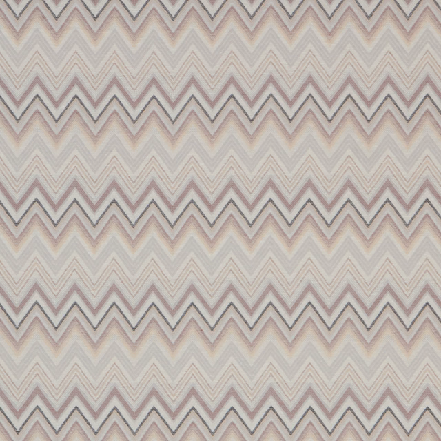 Soft blush and beige chevron woven fabric with muted zigzag stripes