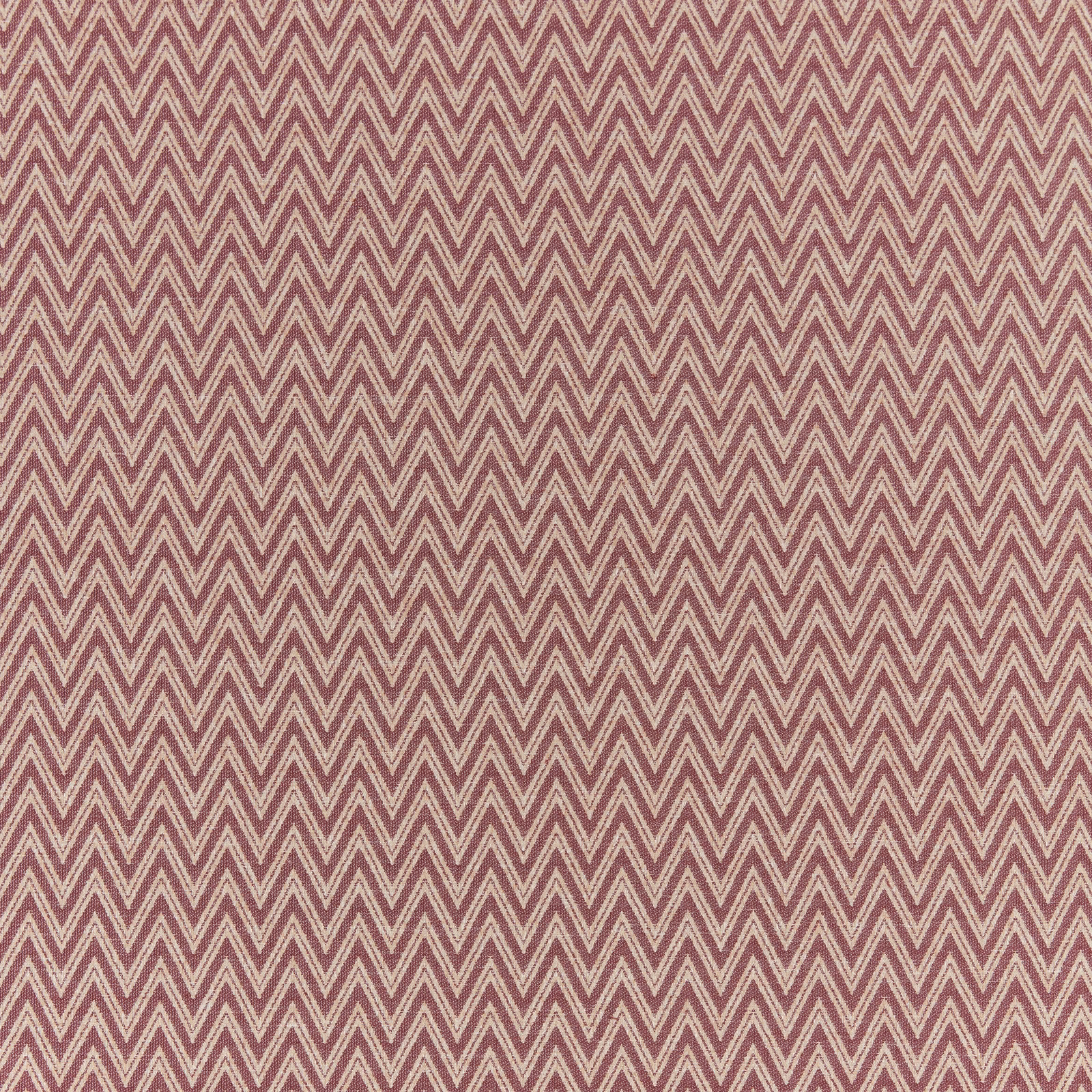 Large bilberry and blush chevron woven fabric with a crisp geometric repeat