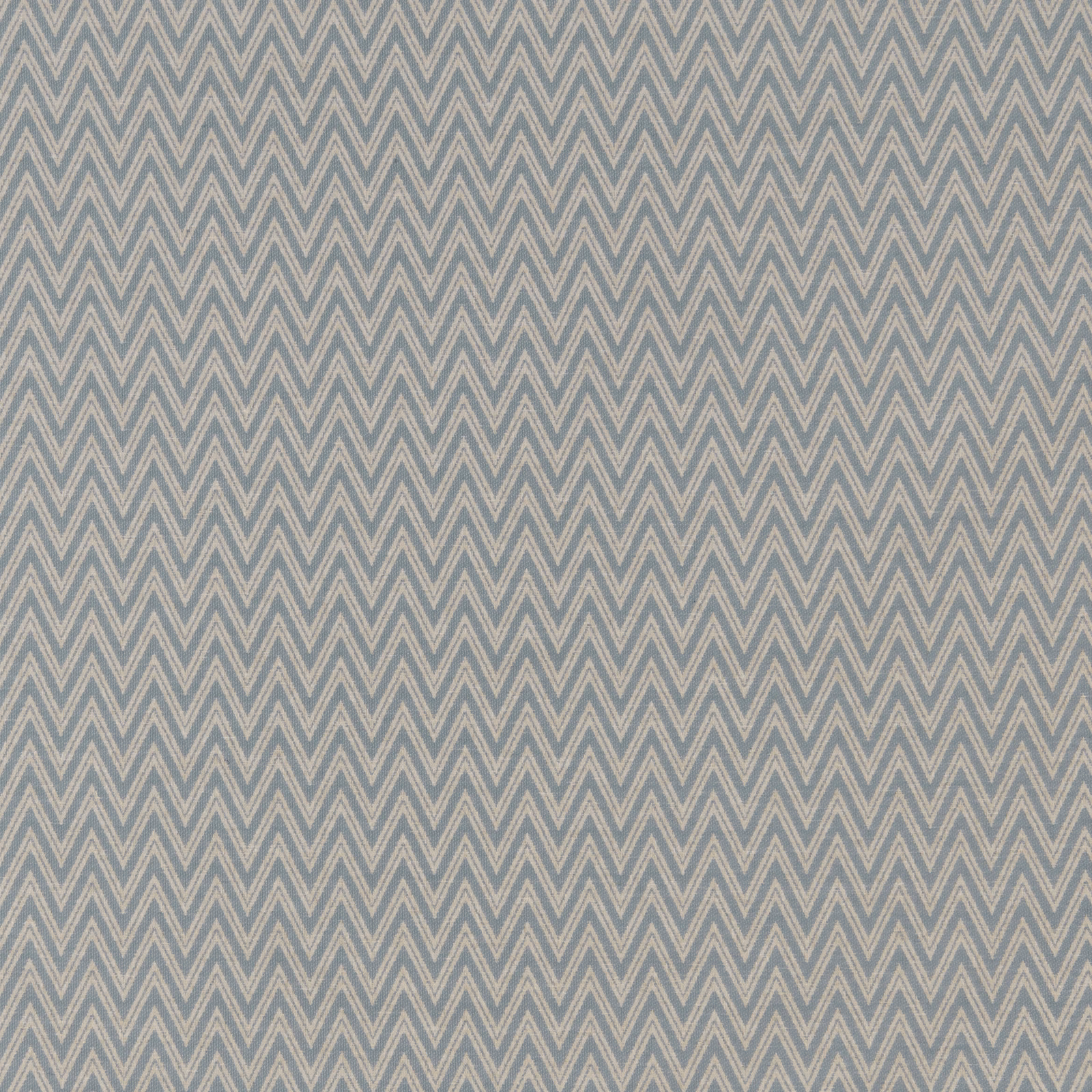 Small cream zigzag pattern on a muted eau de nil blue fabric
