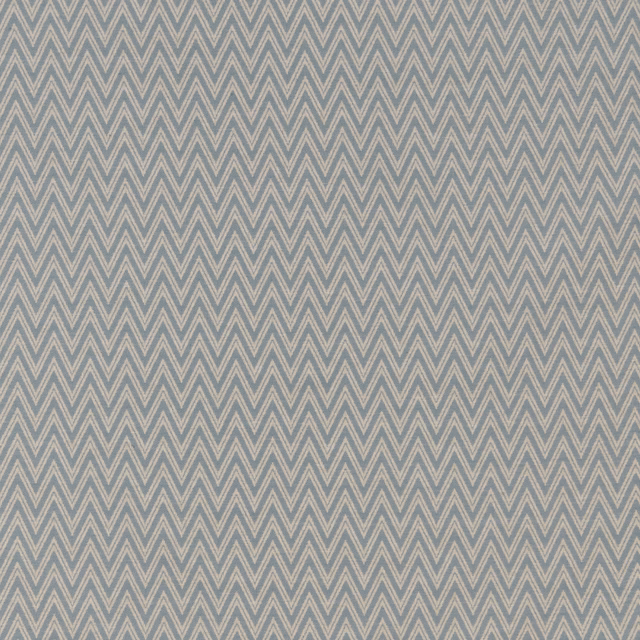 Small cream zigzag pattern on a muted eau de nil blue fabric