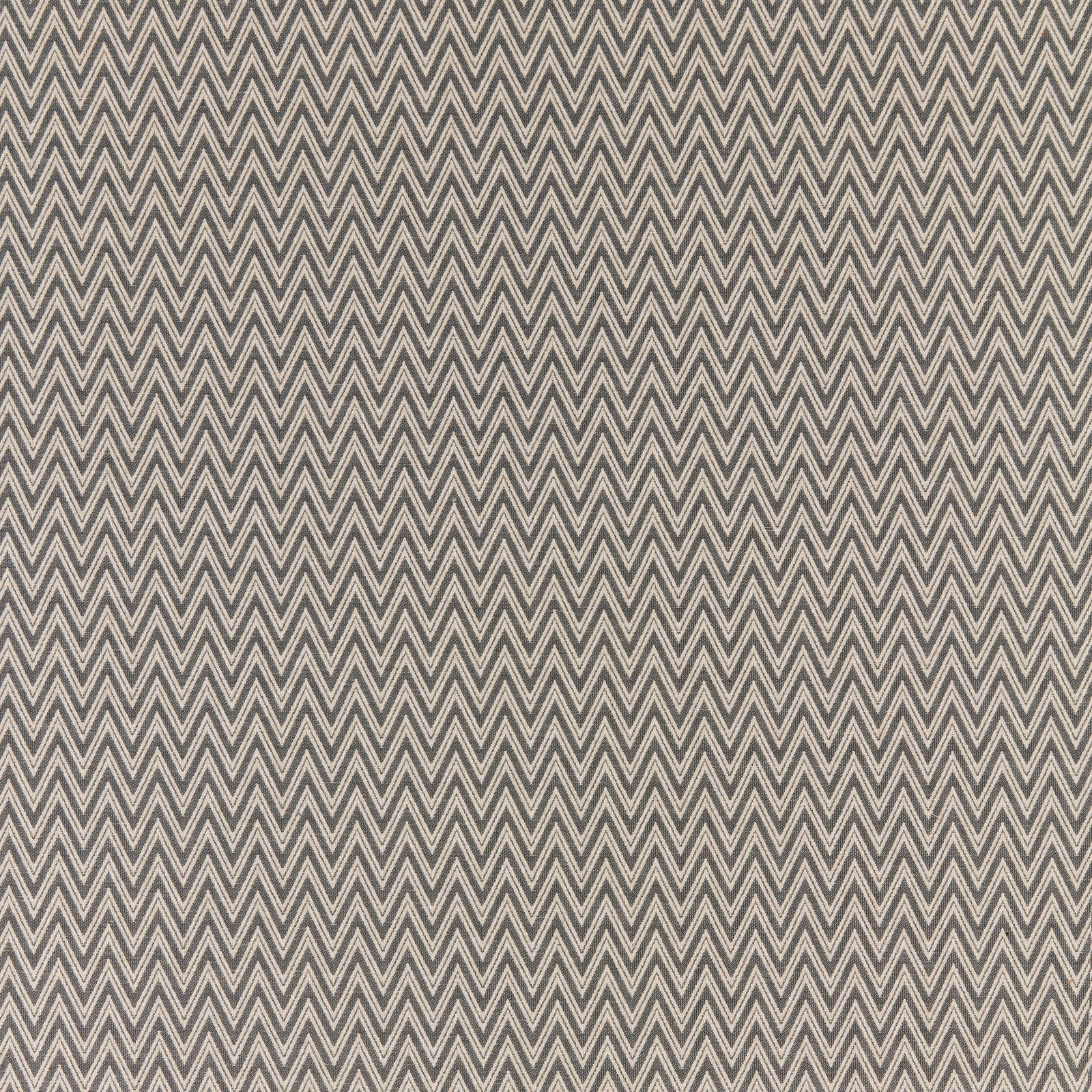 Small grey chevron textile with pale zigzag outlines and flat weave texture