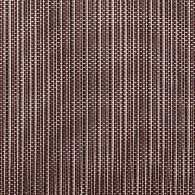 Close-up of a deep bilberry geometric woven fabric with fine vertical stripes