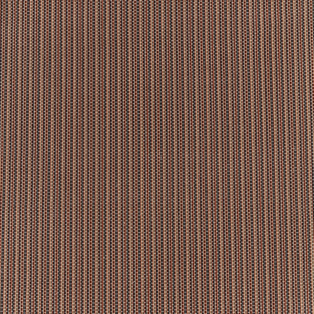 Tightly woven terracotta cube geometric fabric with dark brown outlining