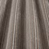 Mineral taupe striped woven fabric with narrow wavy geometric bands