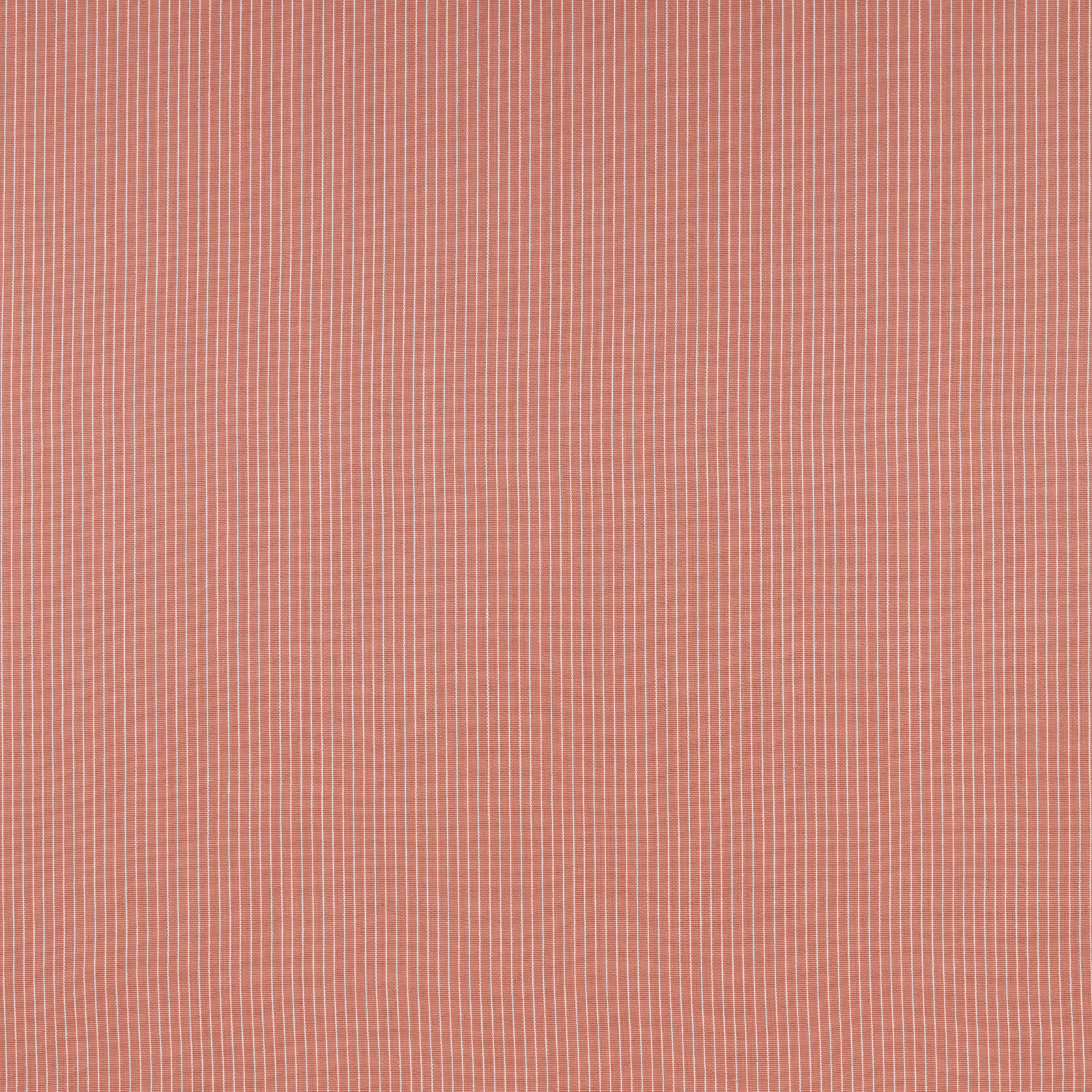 Dusty raspberry cotton fabric with fine pale vertical pinstripes