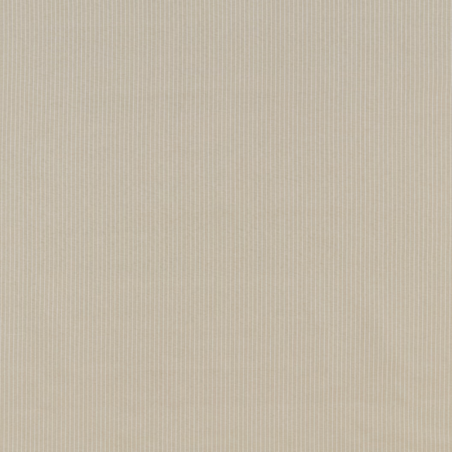 Stone cream cotton fabric with fine vertical pinstripes