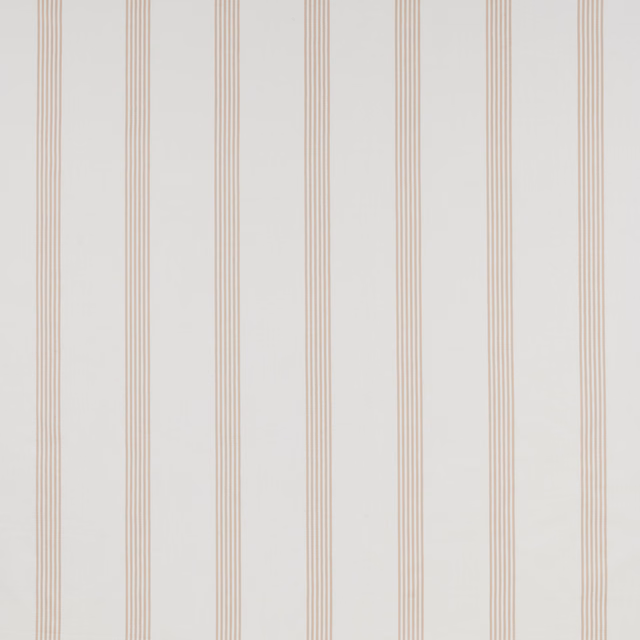 Soft blush rose vertical stripe cotton fabric on a pale background