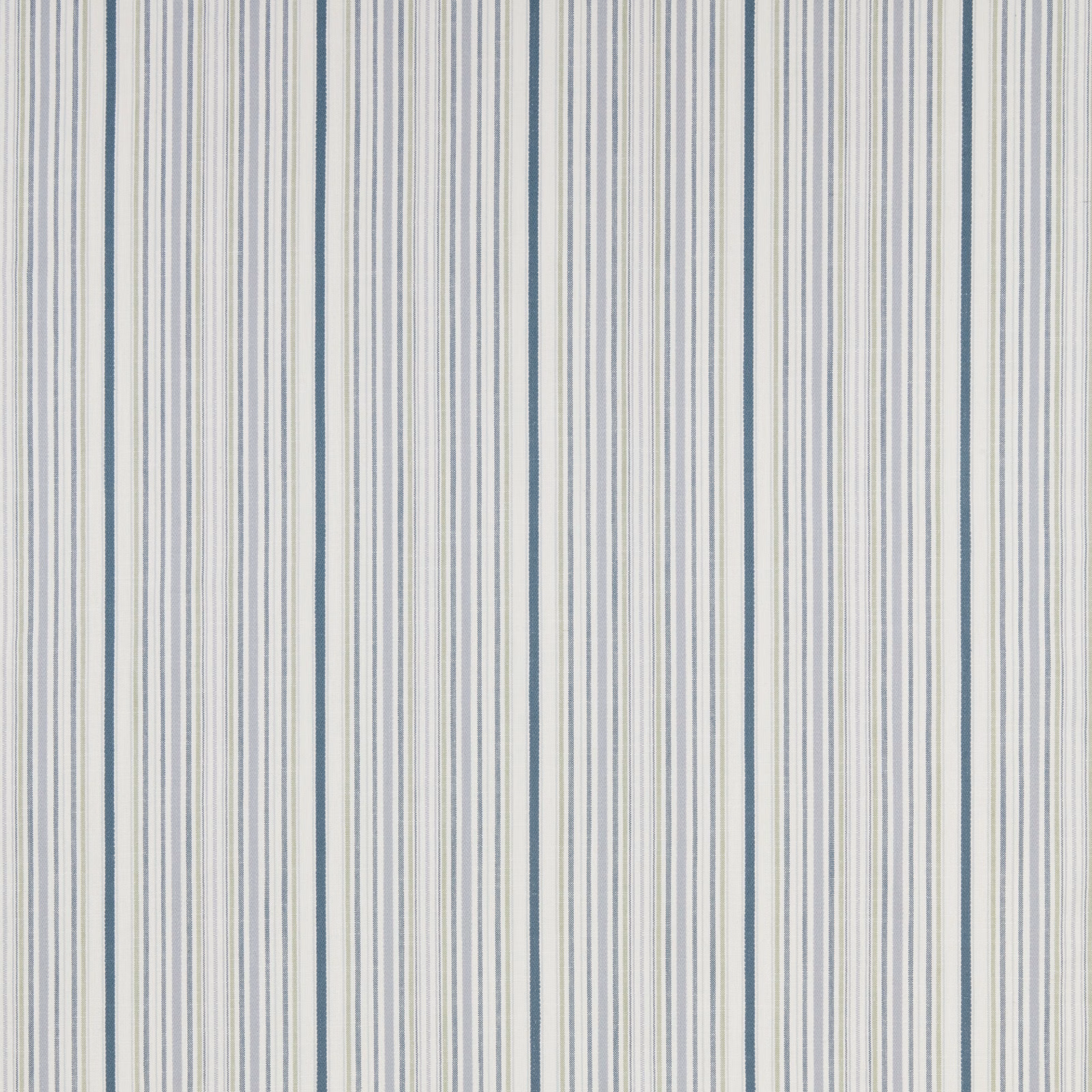 Fine vertical stripes in aqua, pale grey and white cotton fabric
