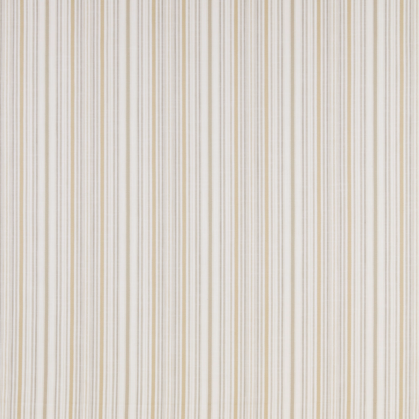 Pale beige and ivory vertical striped cotton fabric swatch
