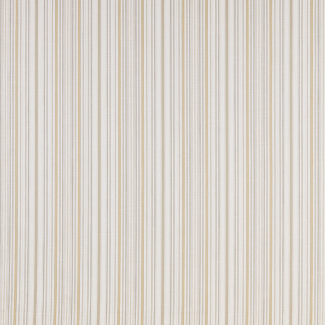 Pale beige and ivory vertical striped cotton fabric swatch