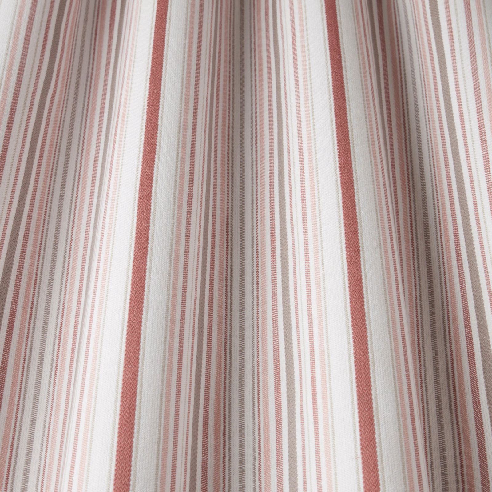 Cream fabric with vertical raspberry and blush wavy stripes
