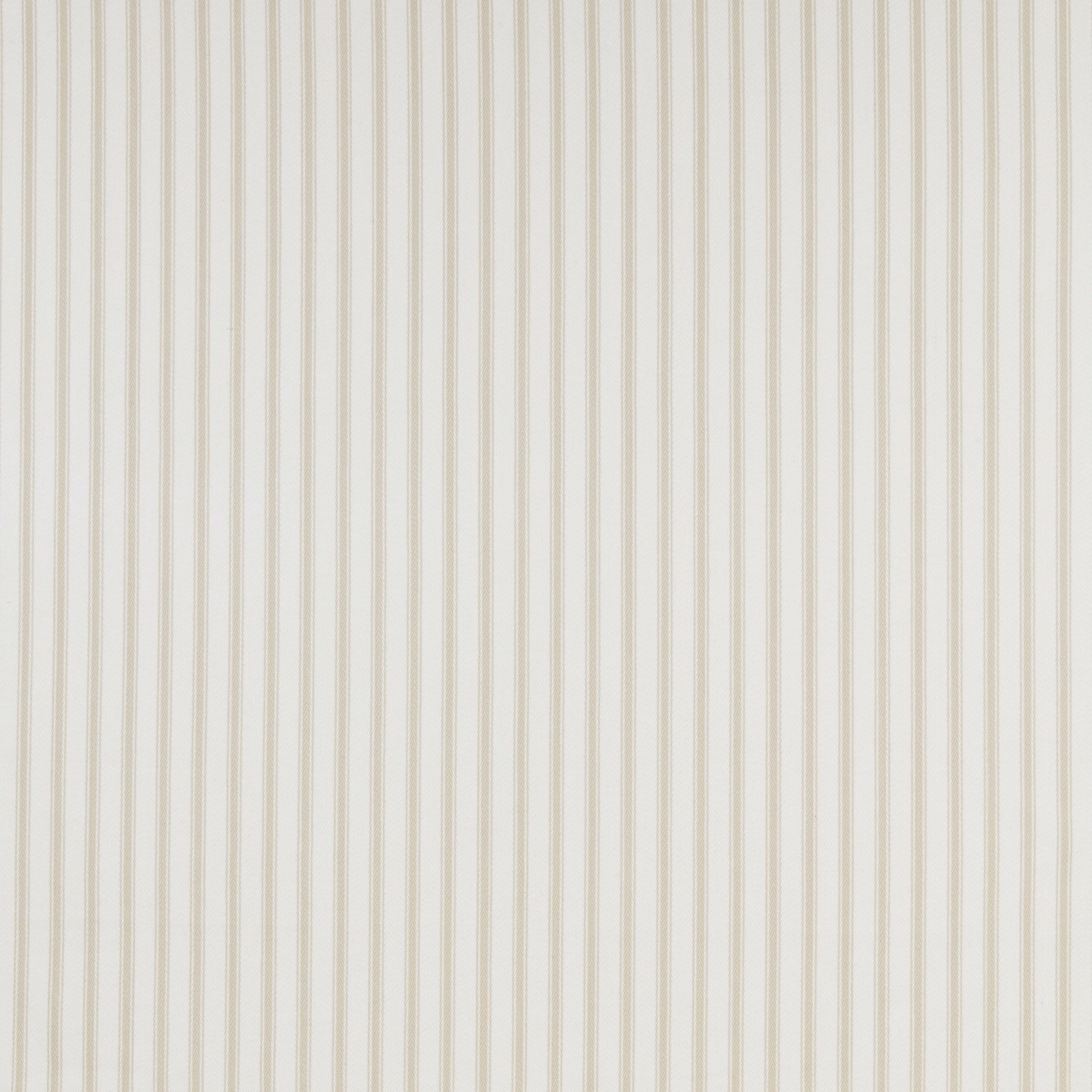 Pale cream cotton fabric with fine vertical ivory and linen stripes