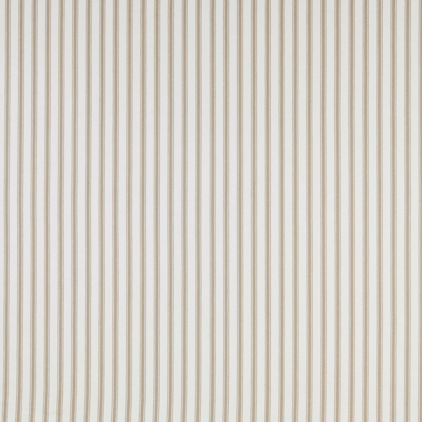 Vertical stone beige stripes on a pale cotton ground