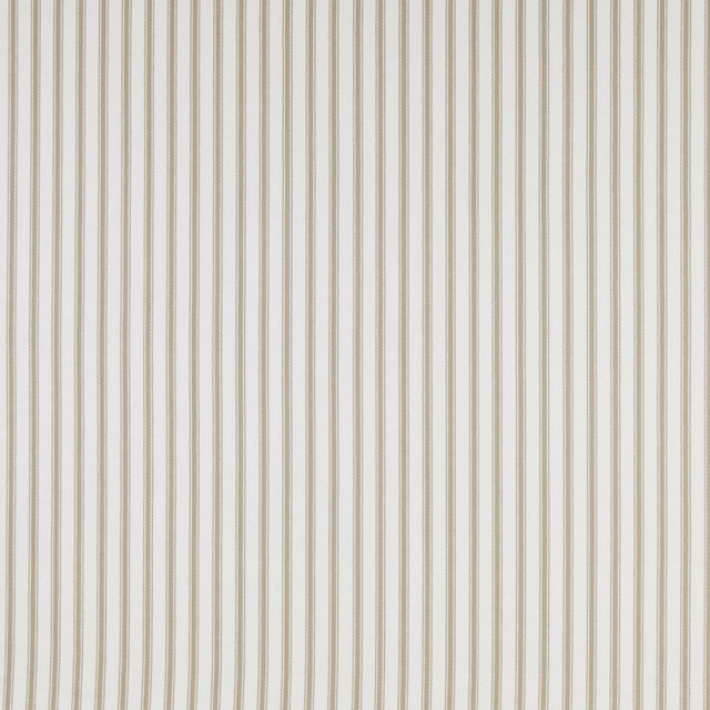 Vertical stone beige stripes on a pale cotton ground
