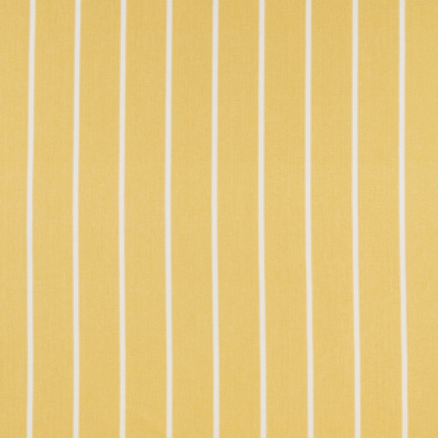 Vertical pale citrus yellow stripes on a soft cotton fabric swatch