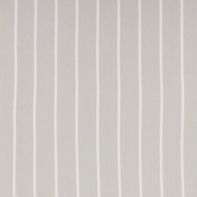 Pale cotton stripe fabric with soft putty-cream bands on a light ground