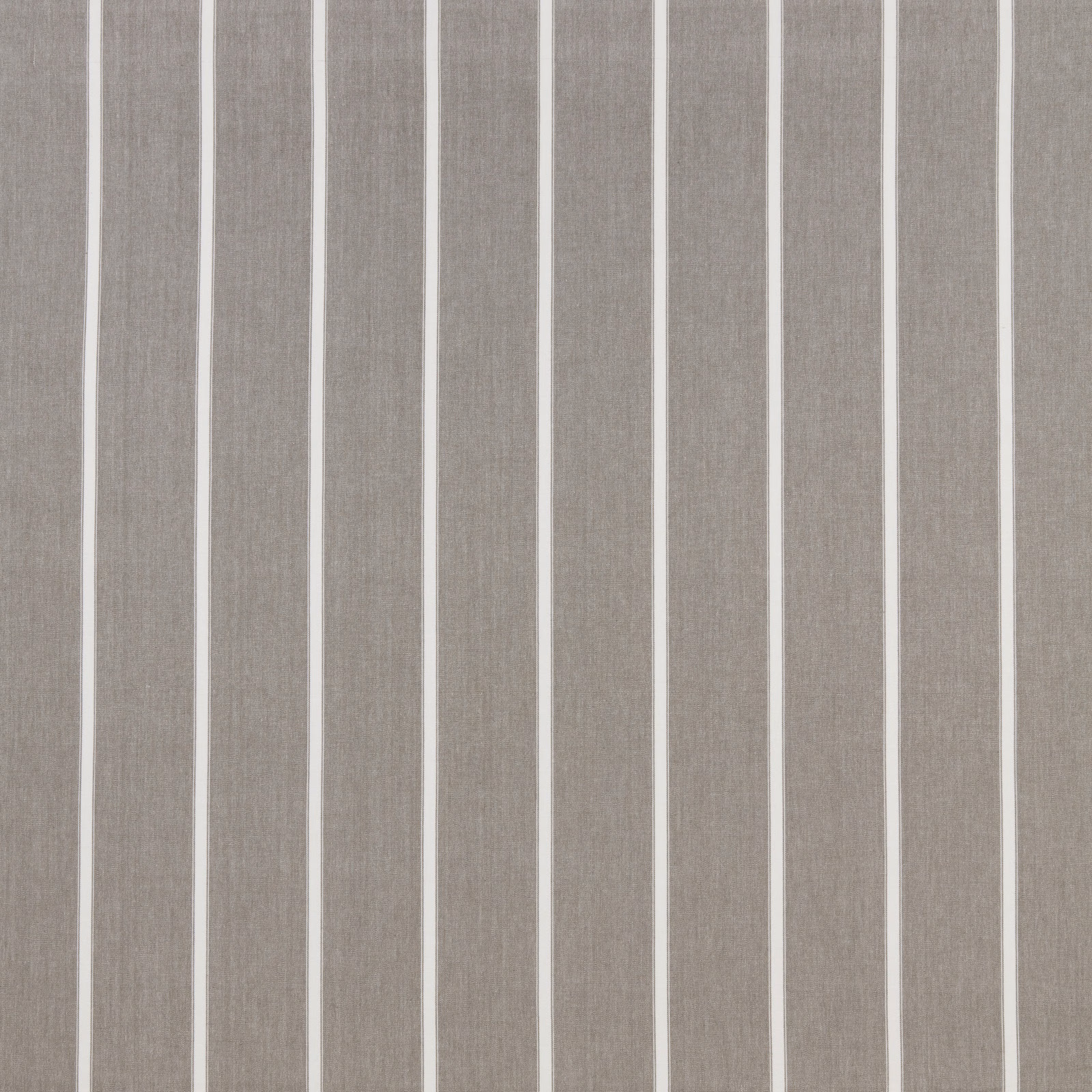 Soft flint grey vertical stripe cotton fabric with pale narrow bands