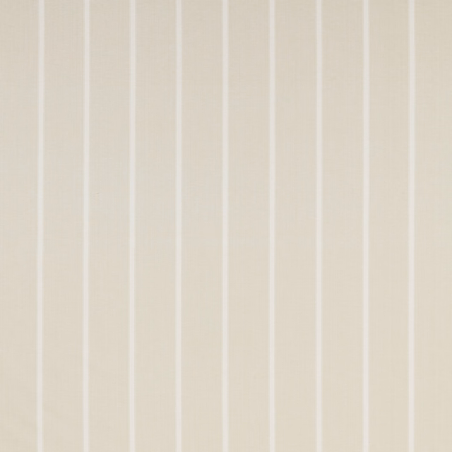 Pale ivory cotton fabric with subtle vertical stripes and a smooth woven texture