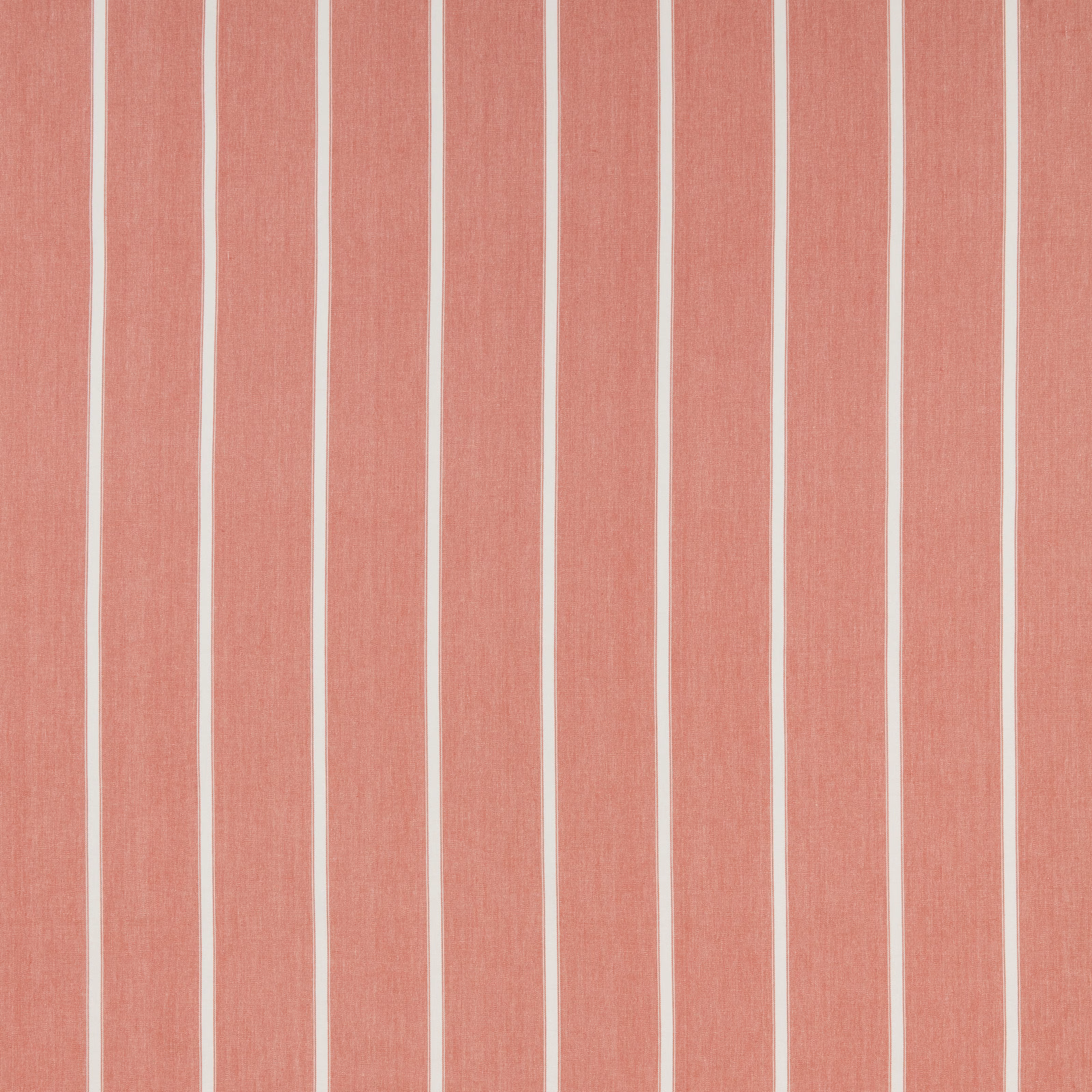 Soft raspberry pink cotton stripe with narrow pale vertical bands