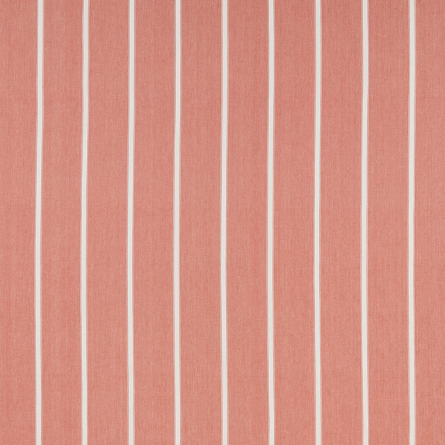 Soft raspberry pink cotton stripe with narrow pale vertical bands