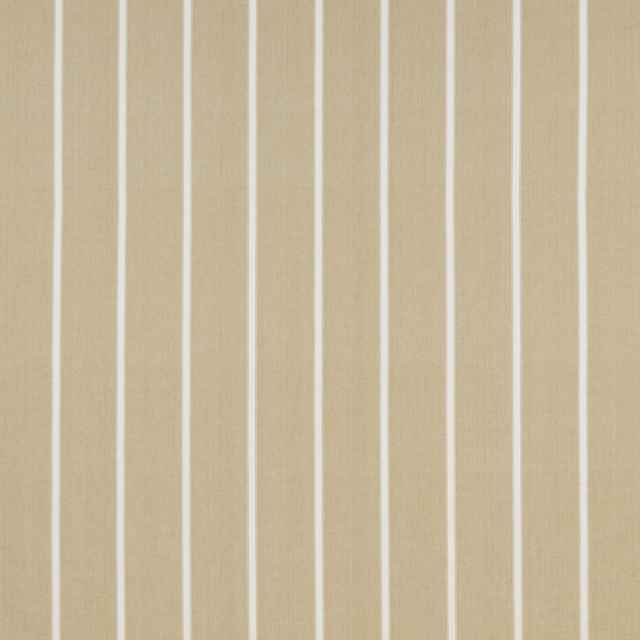 Soft stone-beige cotton fabric with vertical pale stripe pattern