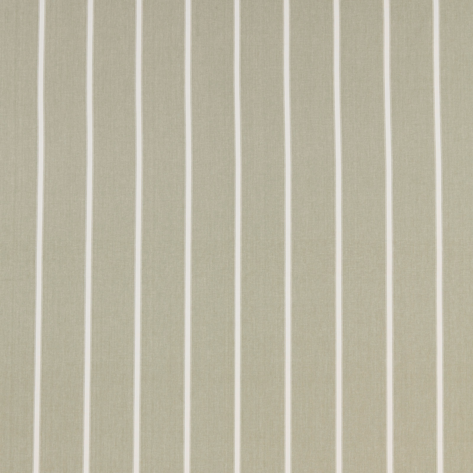 Soft willow green vertical stripe cotton fabric with pale narrow bands