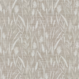 Hemp-beige cotton fabric with ivory meadow grasses and seed heads