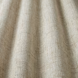 Warm barley cream wavy striped cotton fabric with a subtle textured weave