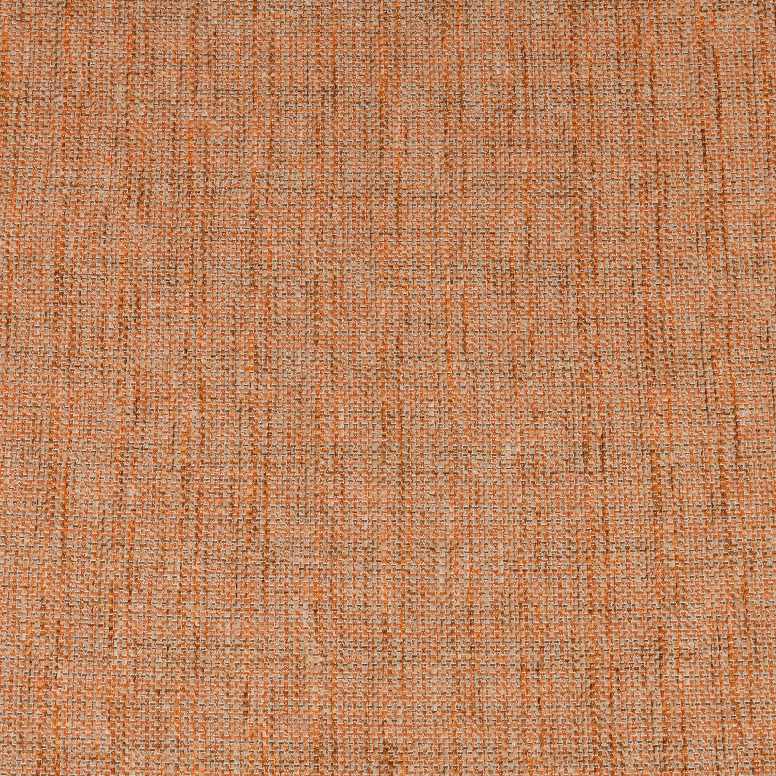 Textured orange cotton fabric with fine woven geometric repeat