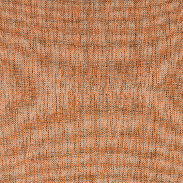 Textured orange cotton fabric with fine woven geometric repeat