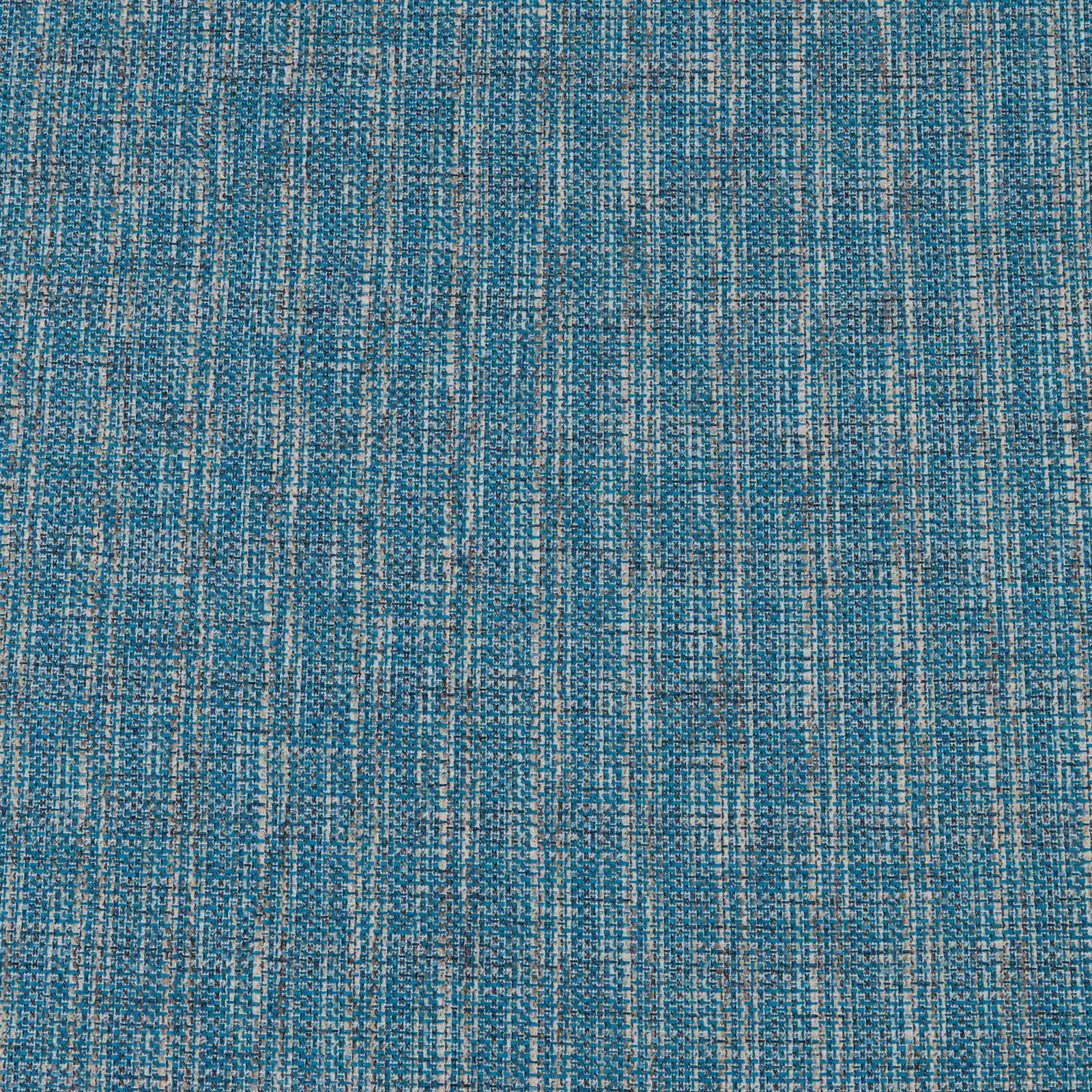 Close-up of cobalt blue woven fabric with turquoise and neutral vertical texture