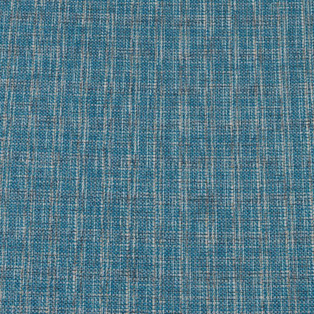 Close-up of cobalt blue woven fabric with turquoise and neutral vertical texture
