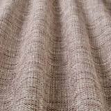 Soft beige woven fabric with muted grape flecks and a rippled texture