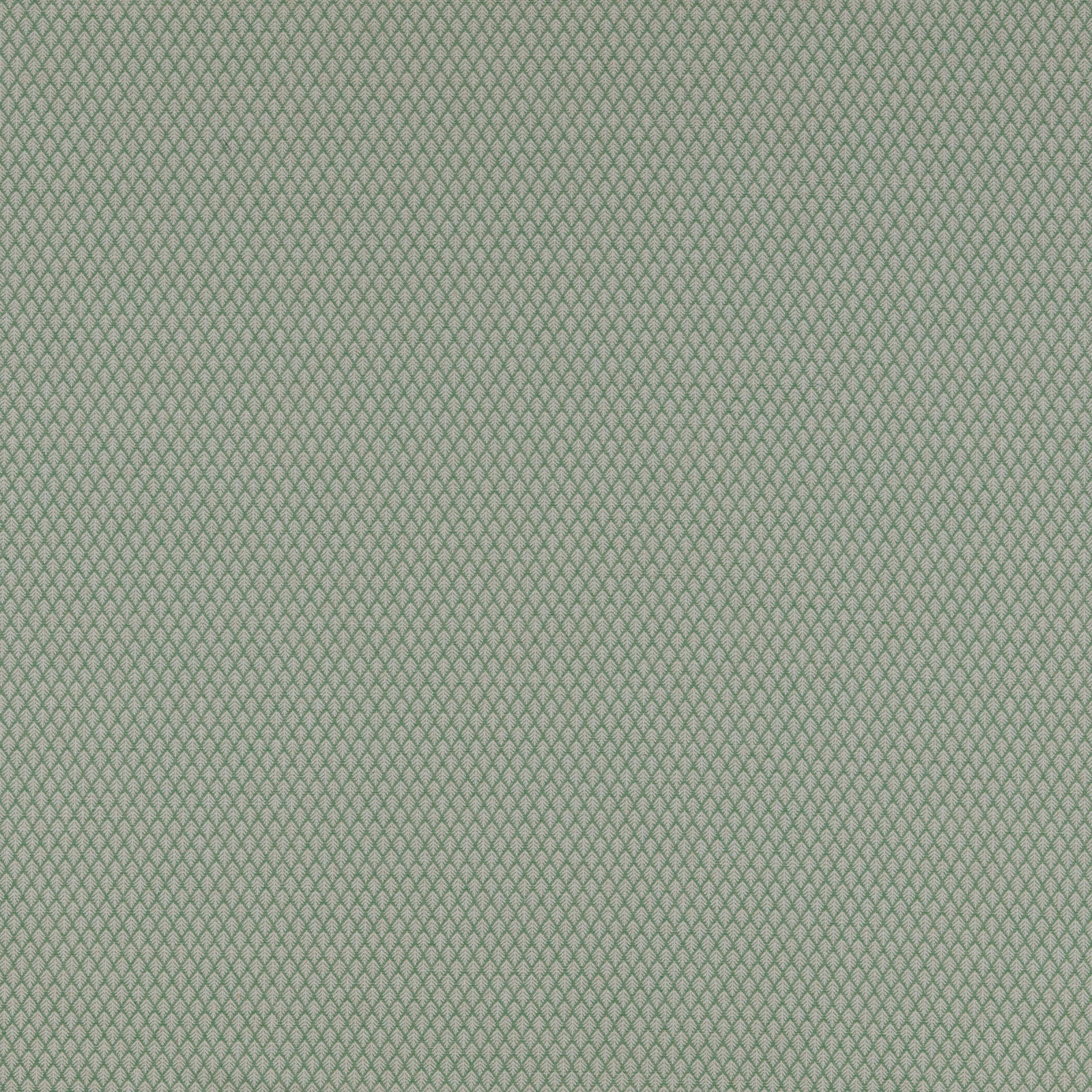 Soft sage green woven fabric with a fine diamond geometric texture